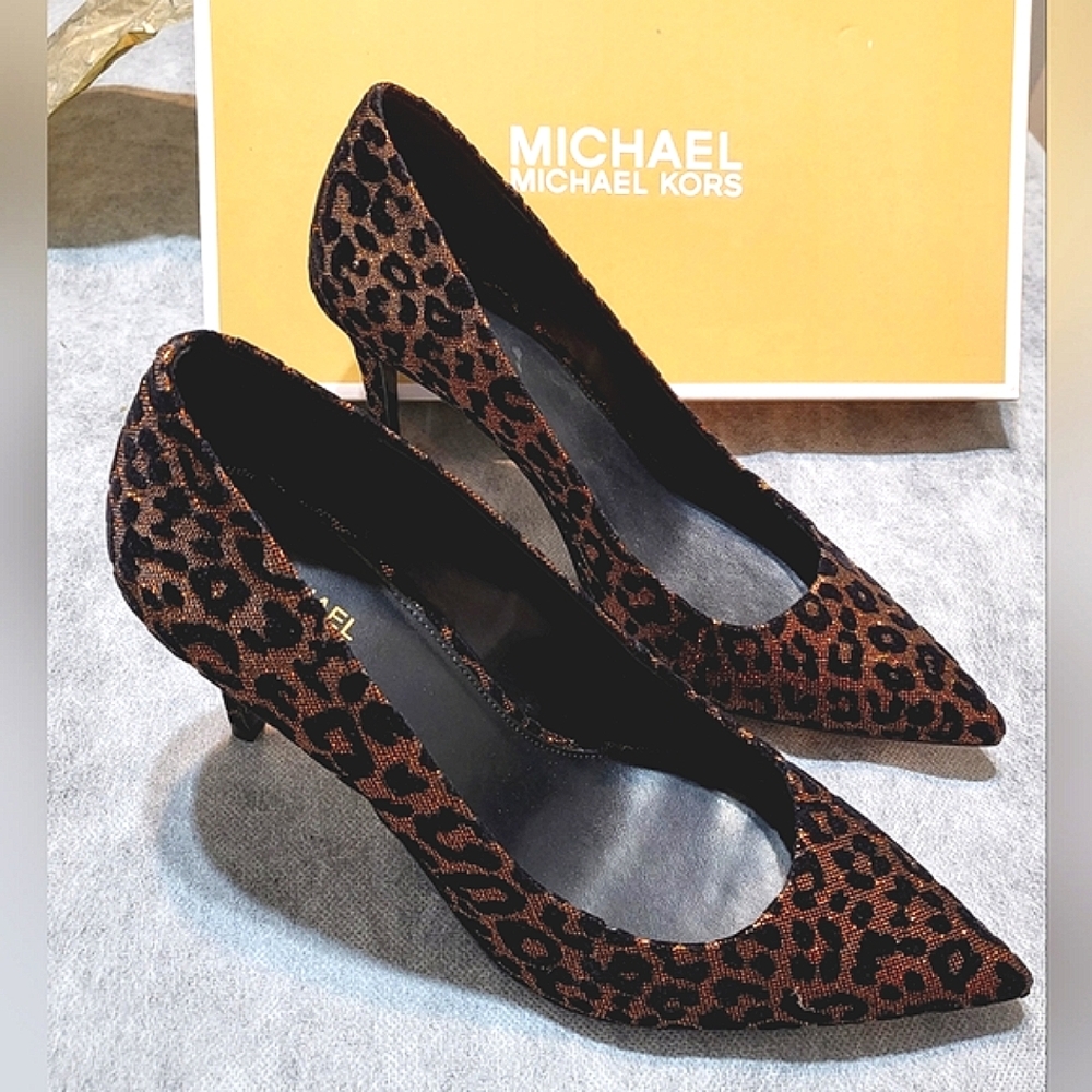 Michael Kors Glitter Cheetah print heels